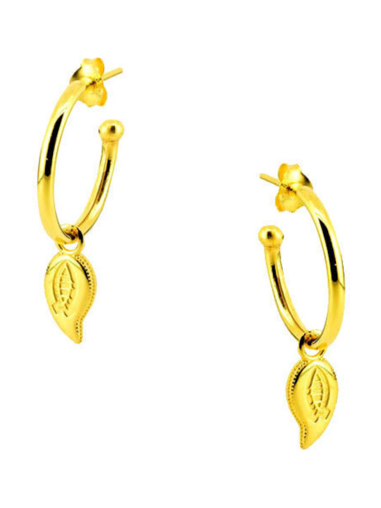 Earrings Hoops made of Silver Gold Plated