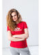 Alpha Industries Women's Athletic T-shirt ''Speed Red''