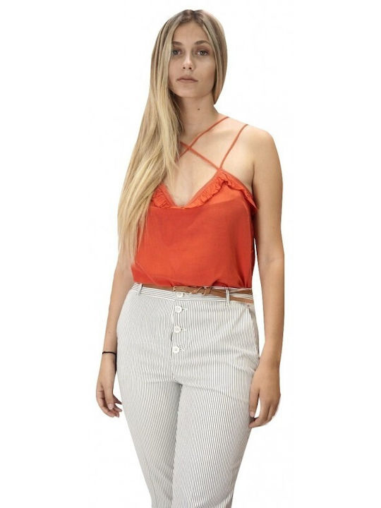 Passager Women's Blouse with Straps Coral