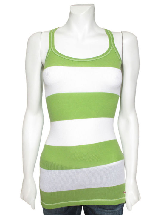 Hollister Women's Blouse Sleeveless Striped White