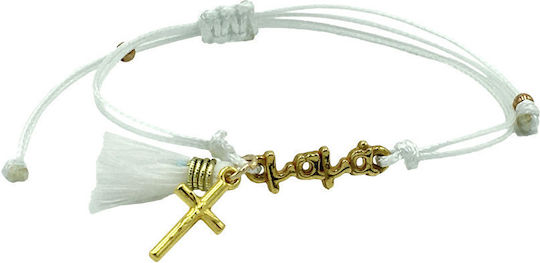 LiebeQueen Christening Charm Bracelet White 50pcs