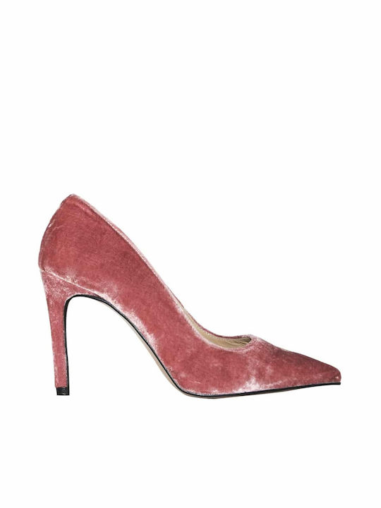 Favela Suede Pointed Toe Stiletto Pink High Heels