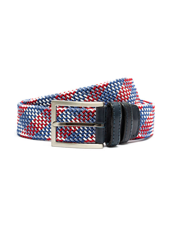 Perlamoda Men's Knitted Belt Red