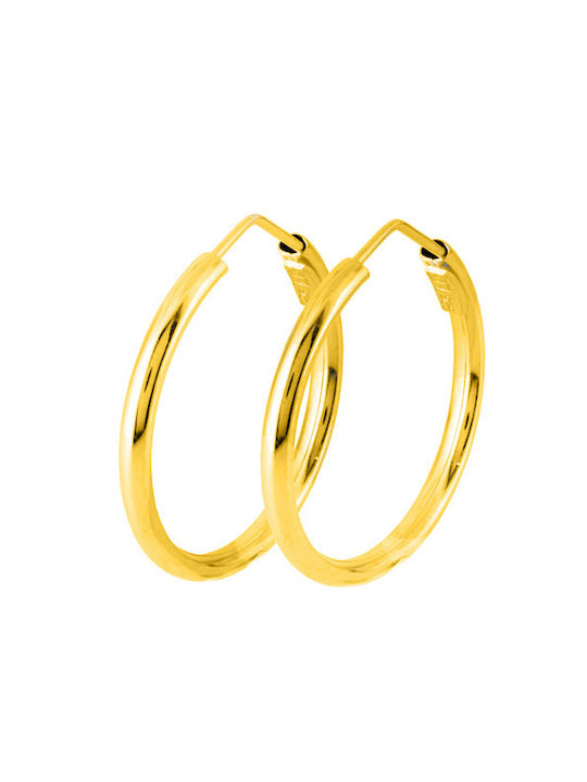 Earrings Hoops made of Silver Gold Plated