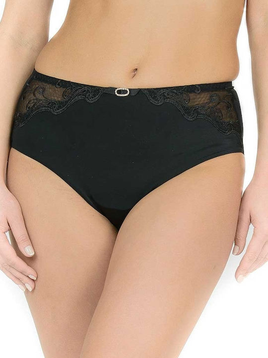 Leilieve Βαμβακερά Ψηλόμεσα Γυναικεία Slip 2Pack μαύρο