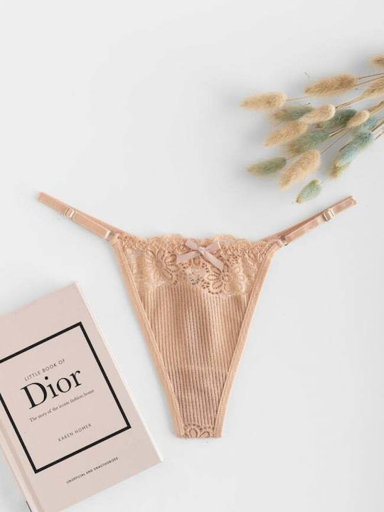 Decoro Γυναικείο String Μπεζ