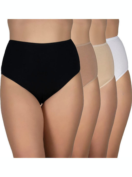 Γυναικεία Slip MultiPack Μαύρο, Μπεζ, Μπεζ σκούρο + Λευκό