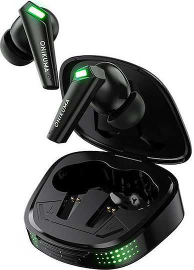 Onikuma T308 In-ear Bluetooth Handsfree Ακουστικά με Θήκη Φόρτισης Μαύρα