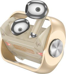 Hoco EW55 In-ear Bluetooth Handsfree Ακουστικά με Θήκη Φόρτισης Χρυσά