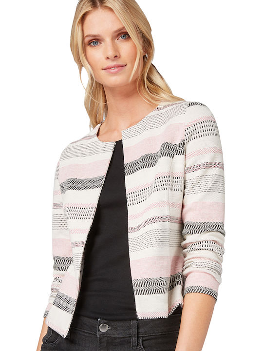 Tom Tailor Damen Blazer 17557/PINK STRUCTURE STRIPE