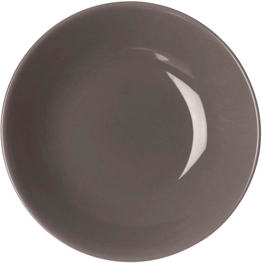 Excelsa Trendy Plate Soup Ceramic Gray with Diameter 20cm