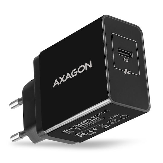Axagon Φορτιστής Χωρίς Καλώδιο 22W Quick Charge 3.0 Μαύρος (ACU-PD22)