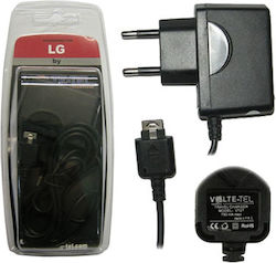 Volte-Tel Φορτιστής με Ενσωματωμένο Καλώδιο micro USB Καφέ