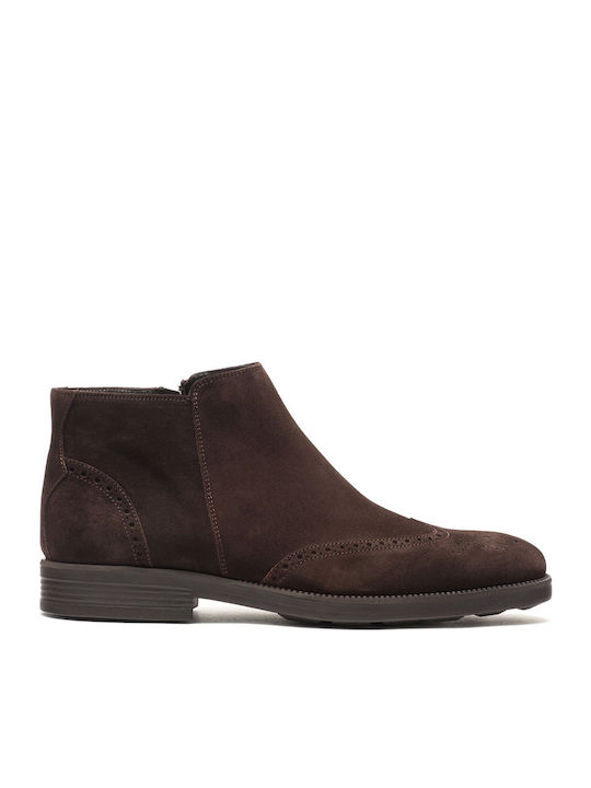 Perlamoda Men's Suede Boots Brown