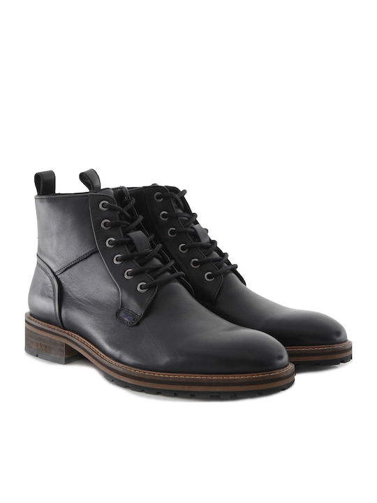 Leder Schwarz Herrenstiefel mit Reißverschluss