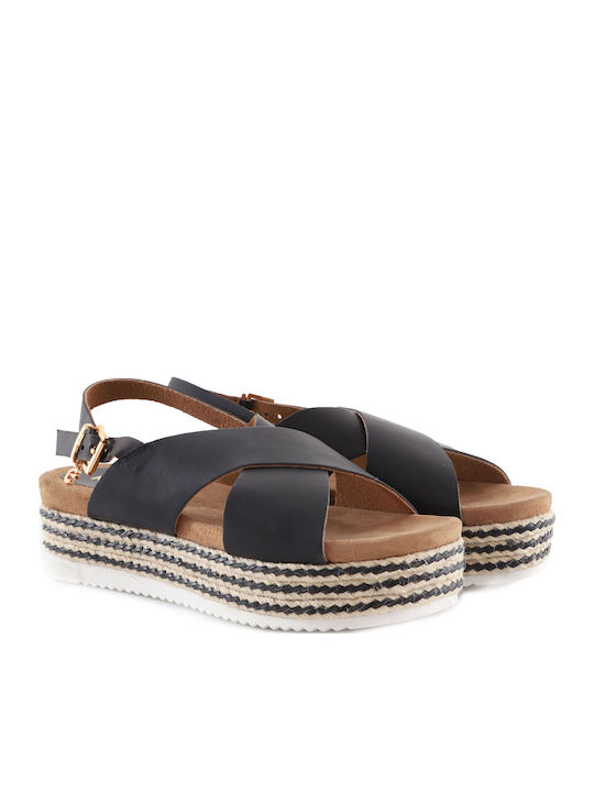 Mexx Leather Women's Flat Sandals Flatforms in ...