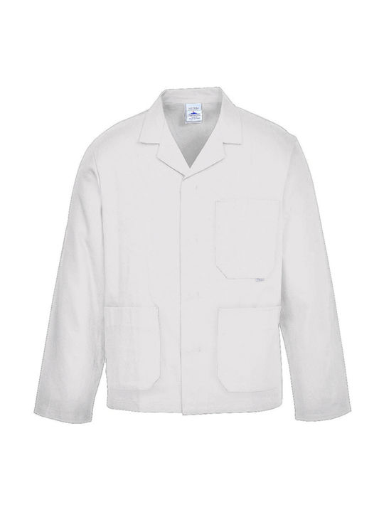 Portwest Herren Jacke Arbeit Weiß