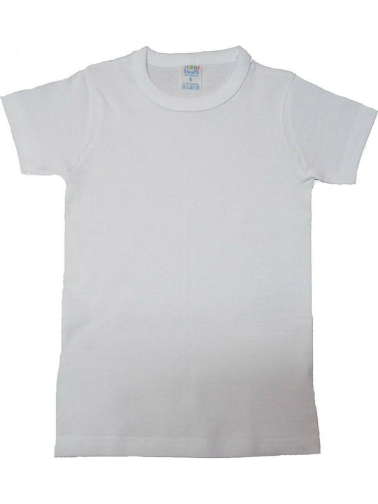 Happy Touch Kinder-Unterhemd Kurzärmelig White