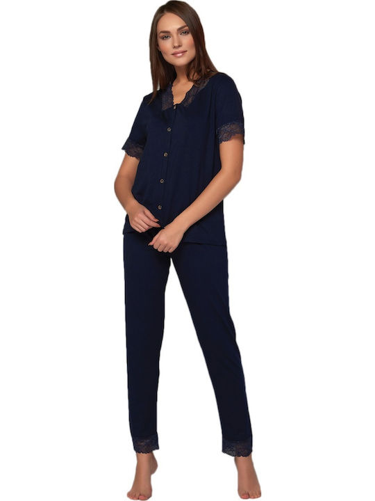 Sevim Winter Women's Pyjama Top Blue