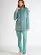 Harmony De iarnă Pentru Femei Fleece Jachetă Pijamale Mint