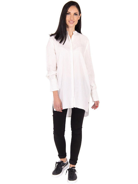 Byoung Women's Long Sleeve Shirt White.