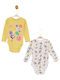 Cimpa Set Babystrampler Langärmliges MUSTARD 2Stück