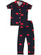 Sexen Kids' Pajamas Summer Cotton Navy Blue