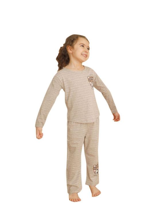 Sexen Set Top & Bottom Kids Cotton Pyjamas Gray