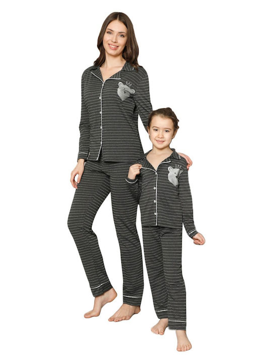 Sexen Kids Pyjamas Cotton Gray