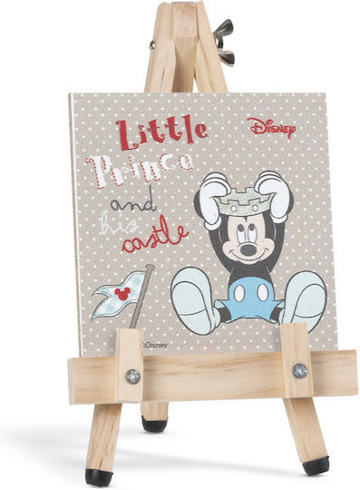 Taufgeschenk mit Bildchen Mickey Mouse aus Holz
