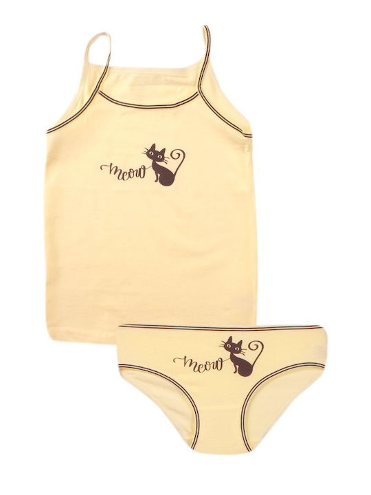 Donella Kids Briefs and Tank Top Set Yellow