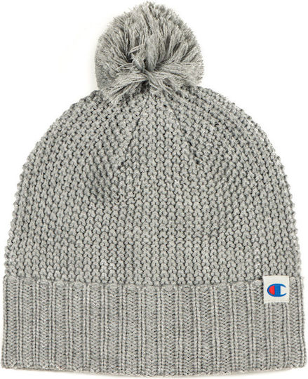 Pom Pom Beanie Unisex Fleece Beanie Knitted in Gray color