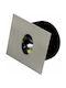 Horoz Electric Square Recessed Spot with Integrated LED and Natural White Light Silver 1pcs