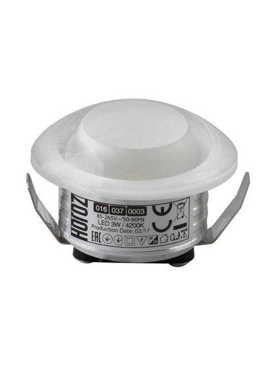 Horoz Electric Round Recessed Spot with Integrated LED and Natural White Light White 1pcs