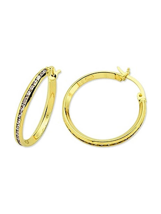 Tasoulis Jewellery Collection Earrings Hoops made of Gold 14K