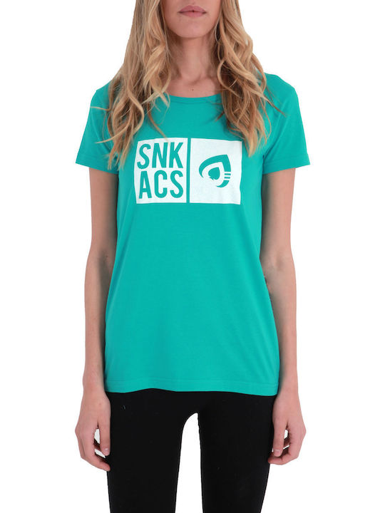 Sneak Aces Women's T-shirt Polka Dot ΤURQOISE