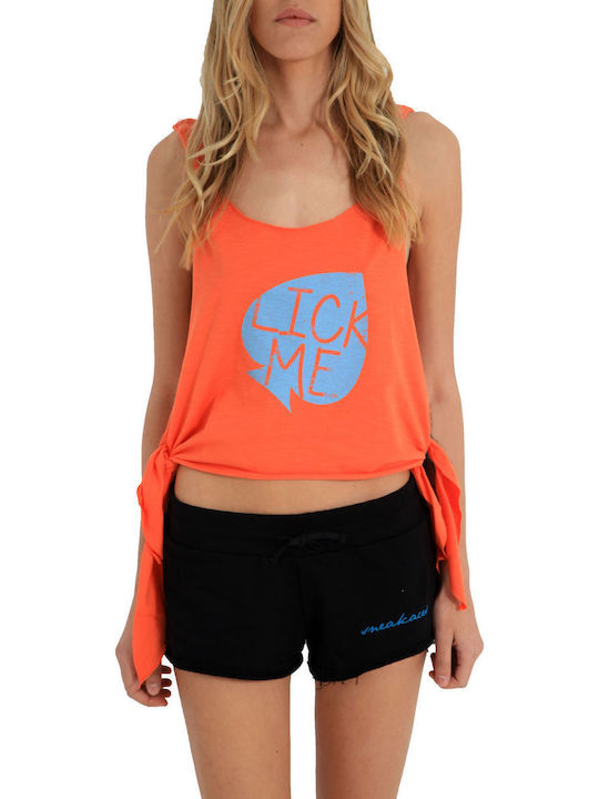 Women's Blouse Cotton with Straps Polka Dot Coral
