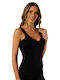 Women's T-Shirt with Spaghetti Strap Black
