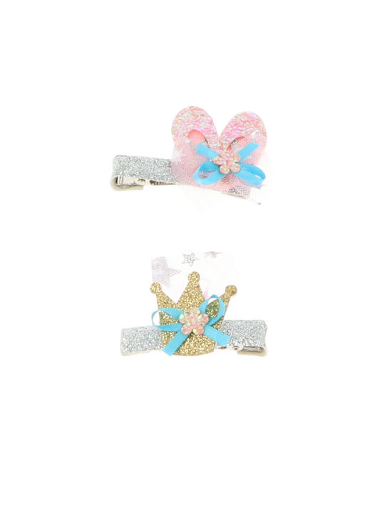 Inca Set of Kids Hair Clips with Hair Clip Crown 2pcs