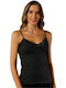 Cu Bretele Bumbac Charcoal Tricou pentru femei