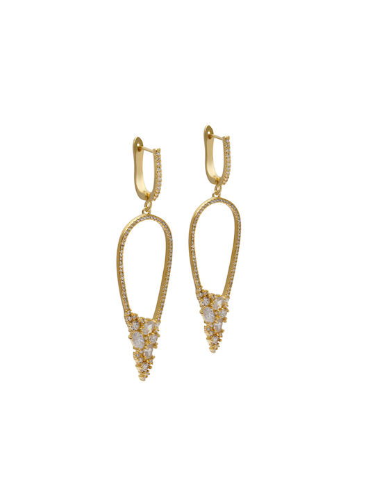 Silverline Earrings made of Silver Gold Plated