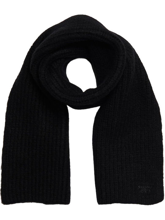 D3 Sdry Rib Knit Scarf Schwarz