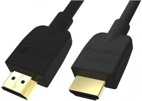 Techly HDMI 2.0 Premium High Speed 4K 60Hz HDR Cable HDMI male - HDMI male 3m Μαύρο