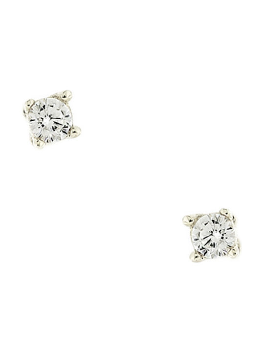Πολύτιμο Σκουλαρίκια από Λευκόχρυσο 14K με Διαμάντι