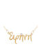 Personal Jewel Necklace Name from Gold Plated Silver with Zircon