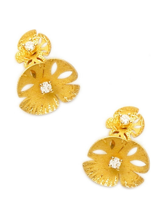 Art d or Earrings from Gold 14K with Stones