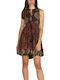 Free People Sommer Mini Kleid brown-black