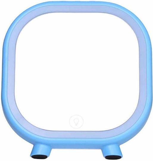 Makeup Mirror with Light 17.5x17.5cm Blue