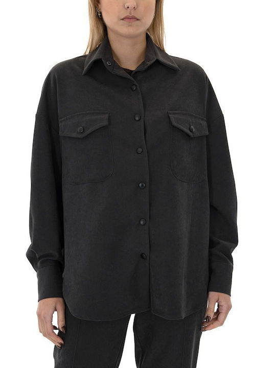 Zoya Γυναικείο ΑΝΘΡΑΚΙ Overshirt