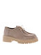 Leder Damen Loafers in Beige Farbe
